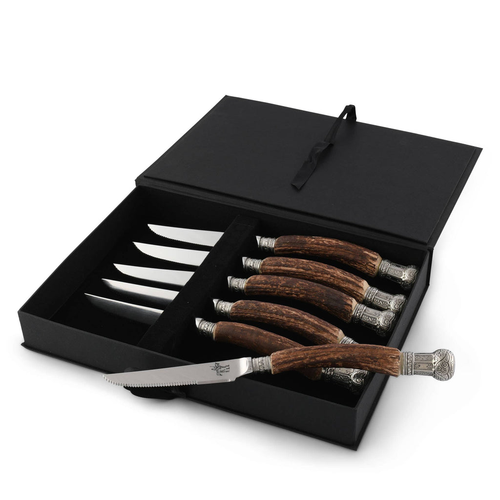 Knife  Set - Composite Antler King Crown Steak Knife Set