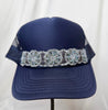 Revelry Bloom Mardi Gras Trucker Hats - Navy