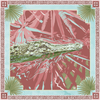 Scarf - Pink Ocmulgee Alligator Silk Scarf