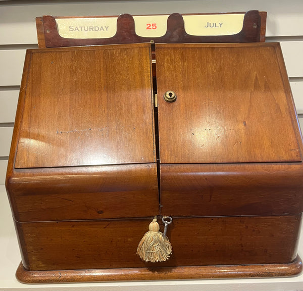 Estate Collection Antique 19th C Mahogany Writing Desk/Box