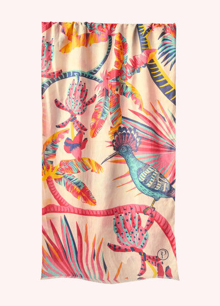 Scarf - Cotton Scarf - Tropical Paradise: Pink