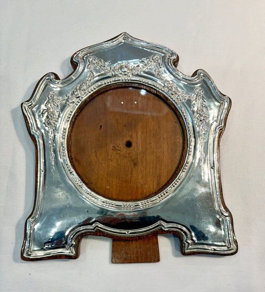 Estate Collection - Vintage Sterling Round Flowers Frame