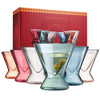 Martini Glasses - Stemless Double Wall Martini Glasses - 7oz - Set of 6