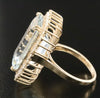 Estate Collection - Vintage Aquamarine and Diamond Halo Ring