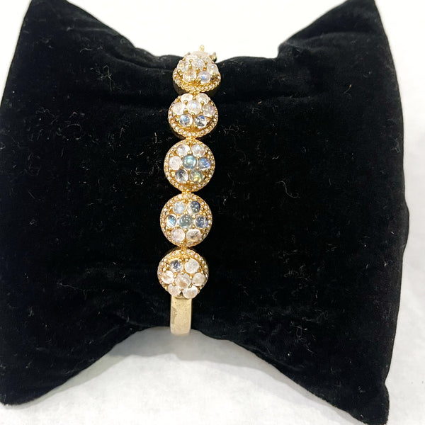 Bracelet- Moonstone and Diamond Bangle