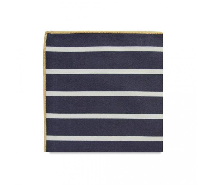 Pocket Square - The Charles Stripe Cotton Pocket Square