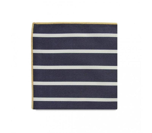 Pocket Square - The Charles Stripe Cotton Pocket Square