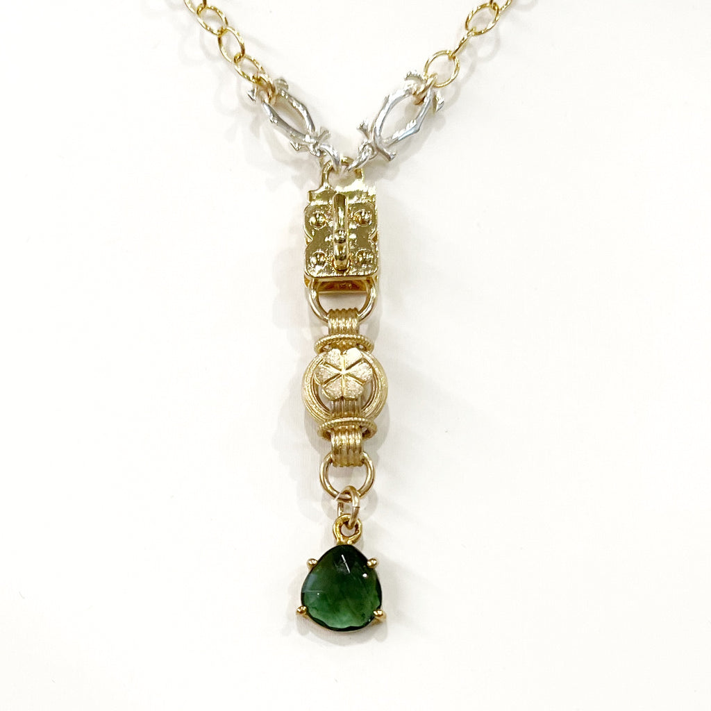 Vignette - Green Tourmaline & Vintage Gold