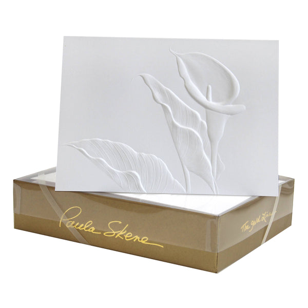 Greeting Card - Calla Lily Blind Embossed Sympathy Card