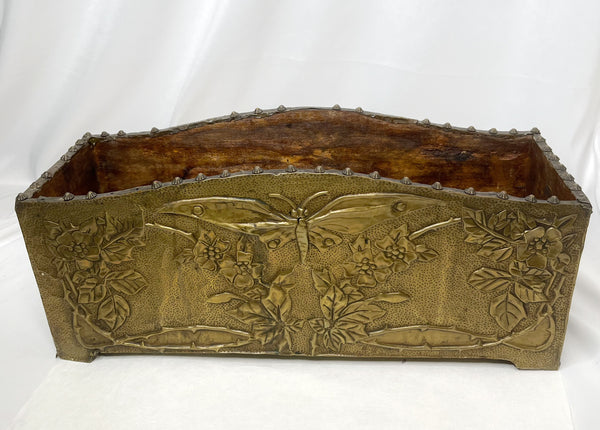 Estate Collection - Embossed Brass Covered Wooden Box