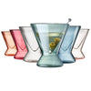 Martini Glasses - Stemless Double Wall Martini Glasses - 7oz - Set of 6