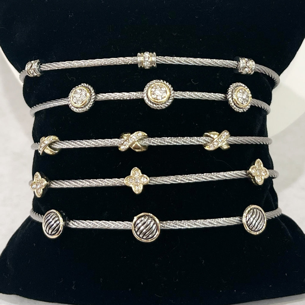 Bracelet - Wire Cable Bracelets - Five Styles