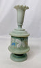 Estate Collection Bristol Glass - Green Ruffle Lidded Jar