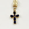 Sennod Vignette - Blue Quartz Stone Cross