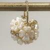 Earrings - Orchid Mother of Pearl Flower Hoop