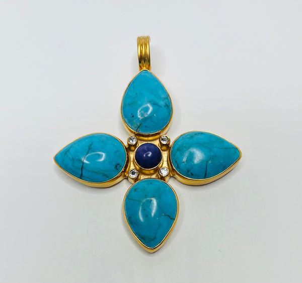 Dina Mackney - Turquoise Sugilite Floral Enhancer