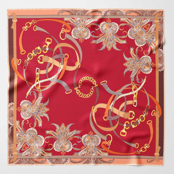 Scarf - Camilla - Silk Bandana - Red