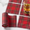 Beverage Napkins - In Red Tartan Christmas Plaid 50 on A Roll