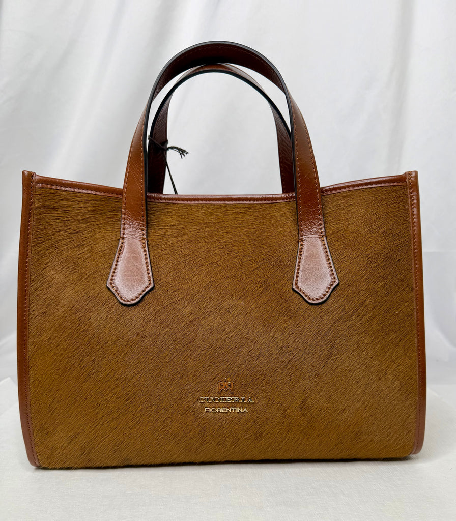 Cuoieria Fiorentina - Dora Medium Tote Cavallino Carmel