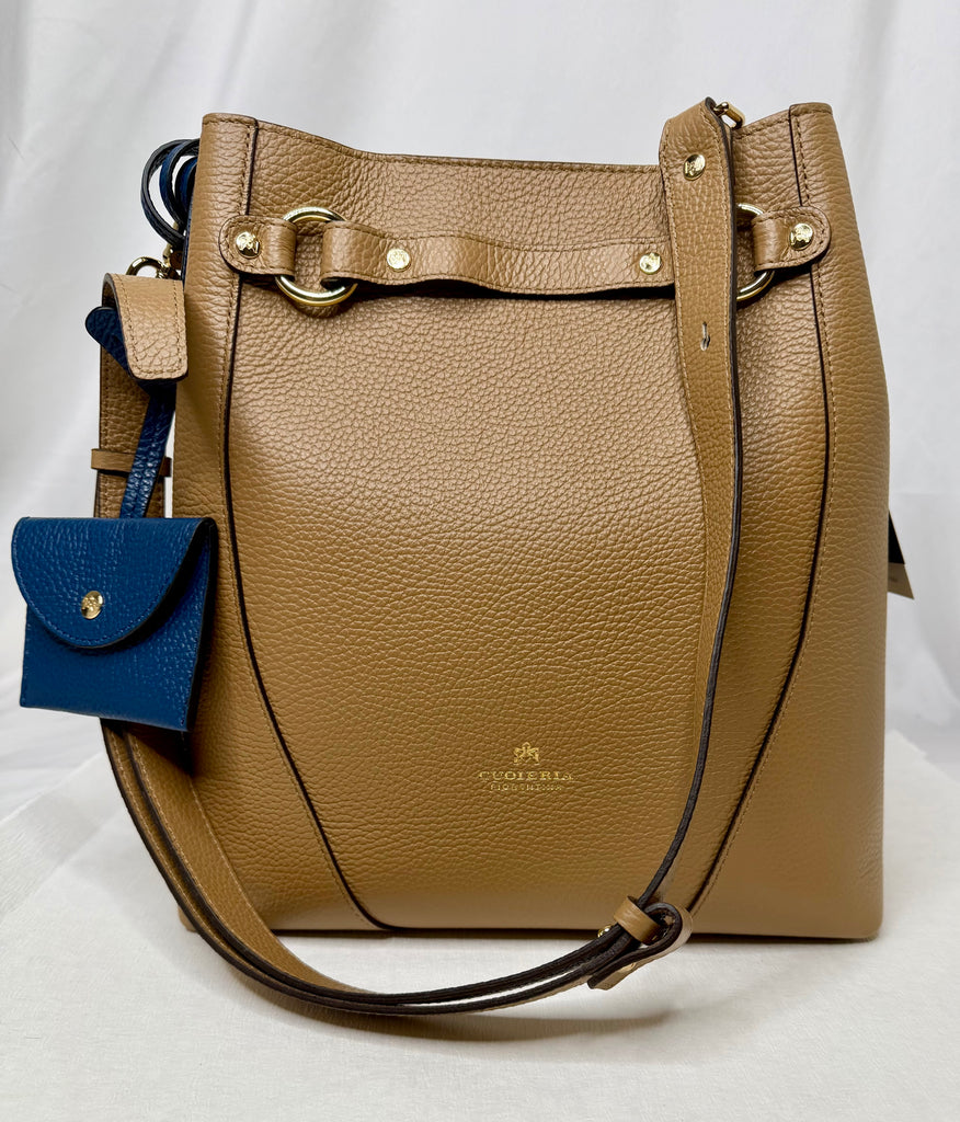 Cuoieria Fiorentina - Clara Bucket Bag in Desert/Oceano