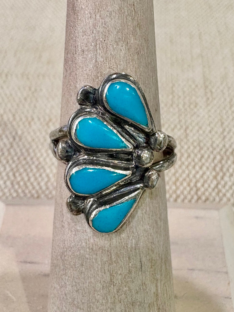 Estate Collection - Vintage Southwest Silver and Turquoise Ring