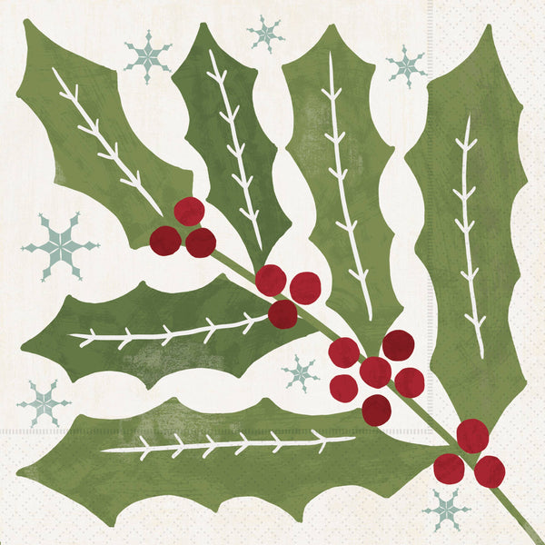 Lunch Napkins Winter Berry Christmas