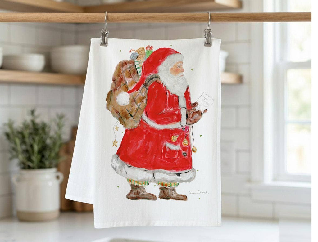 Hand Towel - Good Ol Santa Flour Sack Towel