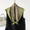 Scarf - Paisley Satin Square Scarf - Blue or Green