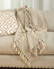 Throw - Soft Cotton Chevron in Natural