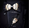 Bow Tie -  Wild Brown Feather Bow Tie W/Lapel Pin Set