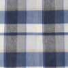 Throw - Scottish Blue & White Plaid Wool Throw Blanket