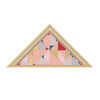 Scarf - Double Sided Wool Silk Triangle Scarf Of Color Recombination