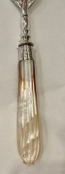 Estate Collection - Antique Silver and Mother of Pearl  Bread Fork