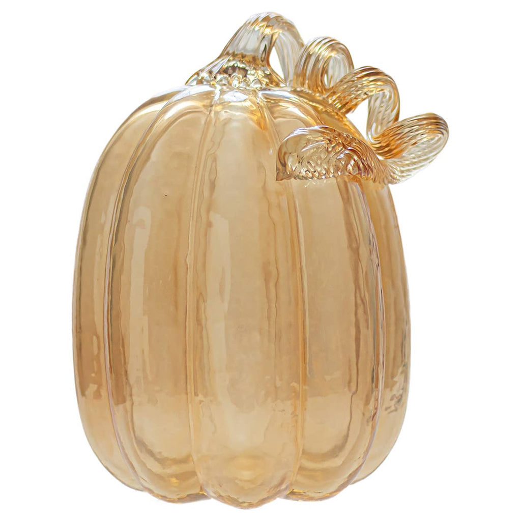 Pumpkin - 8.5" Tall Apple Cider Glass Pumpkin Fall