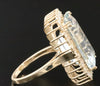 Estate Collection - Vintage Aquamarine and Diamond Halo Ring