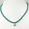 Malachite Stone Necklace w/Gold Filled Charm