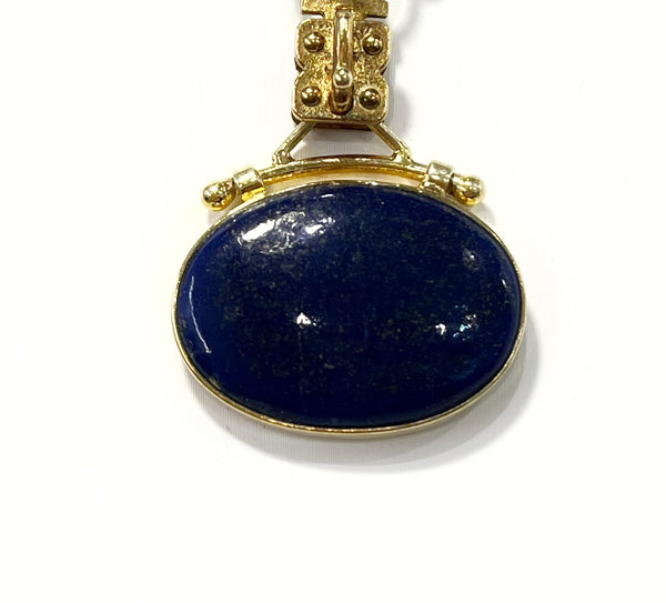 Vignette - Large Oval Lapis Stone set in Gold
