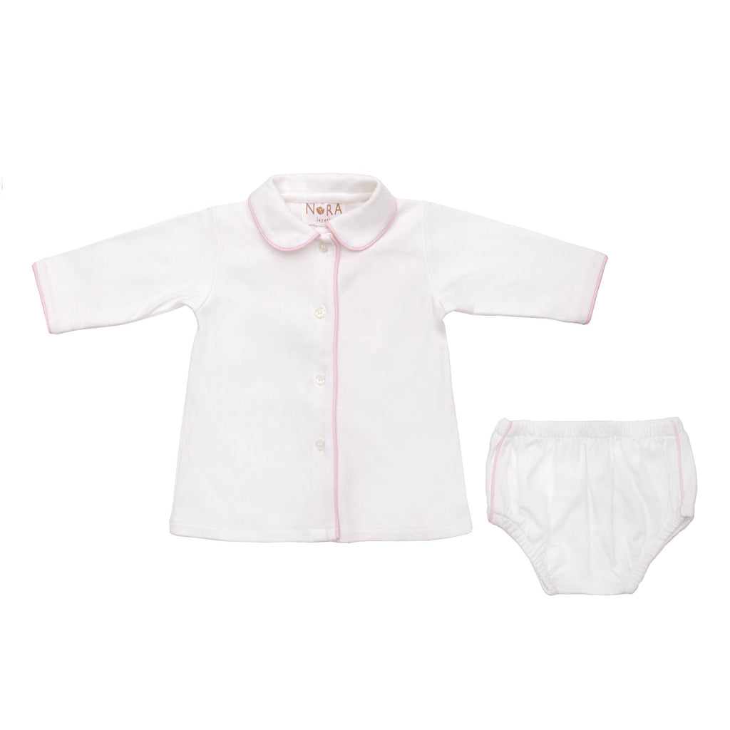 Baby Cotton Knit Long Sleeve Diaper Set