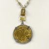 Vignette - Walking Libery Coin Gold w/Silver Bezel
