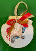 Ornaments - Christmas Pelican on Scallop Shell by Fouts and Finch