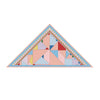 Scarf - Double Sided Wool Silk Triangle Scarf Of Color Recombination