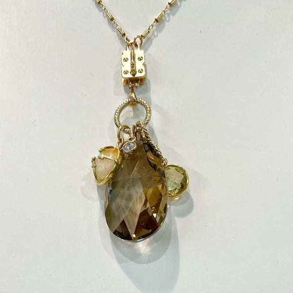 Sennod Vignette - Cluster of Opal, Citrine & Brown Quartz