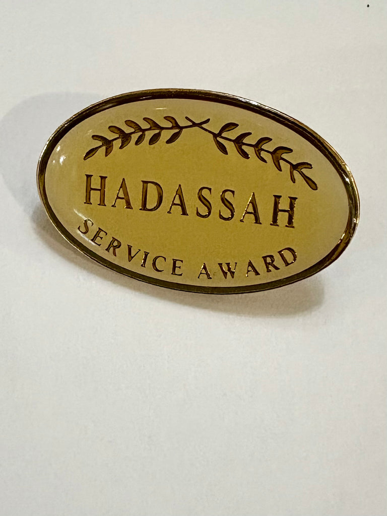 Estate Collection - Vintage Hadassah Service Award Lapel Pin