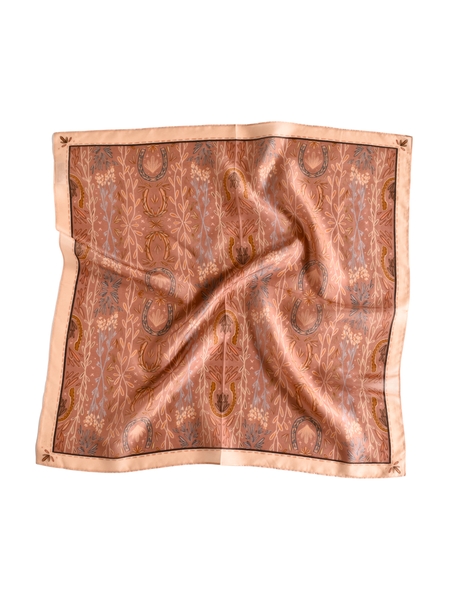 Scarf - Western Harvest in Dusty Rose Silk Scarf
