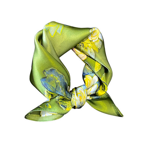 Scarf - Oil Painting Silk Square Scarf