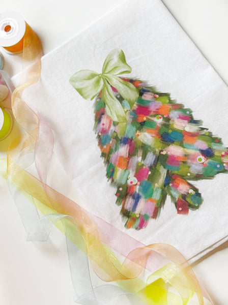 Towel - Confetti Christmas Tree Tea Towel