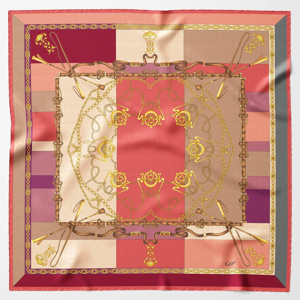 Scaf - Gabriella - Hand Rolled Silk Foulard - Rosewood