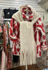 Cuoieria Fiorentina - Scarf - Crochet Scarf w/Fringes - 2 Colorways
