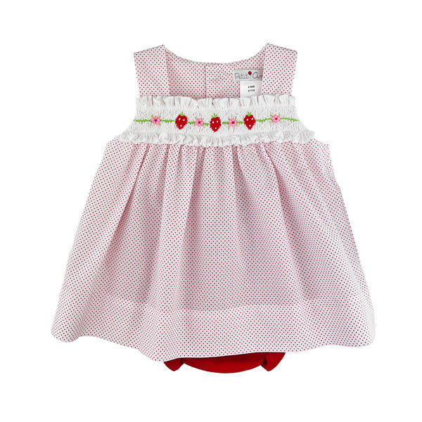 Suntop & Bloomer Set with Strawberry Smocking