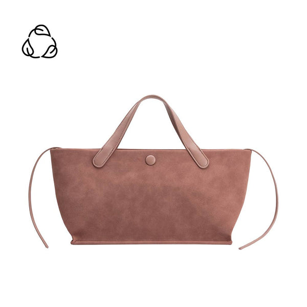 Purse - Jill Mauve Suede Vegan Tote Bag